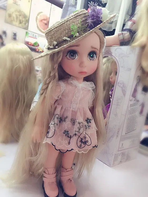 40 см салонный макияж розовые глаза Kawaii сделай сам для BDJ милая кукла Рапунцель