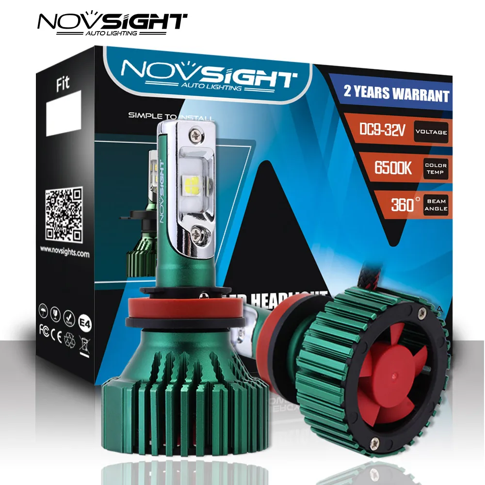 NOVSIGHT 10000LM h8 h11 противотуманные фары h4 h7 светодиодные лампы фар HB3 9005 HB4 H13 LED 60 Вт 12 в
