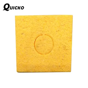 Наконечники для паяльника 20 шт.лот, губчатые прокладки для сварки, устойчивые к высоким температурам, инструмент для чистки, желтые, размер 6 см * 6 см, утолщенные