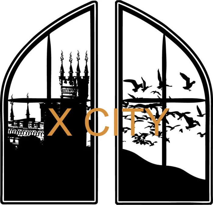 Гигантский очень большой виниловый трафарет с переводным окном в виде замка