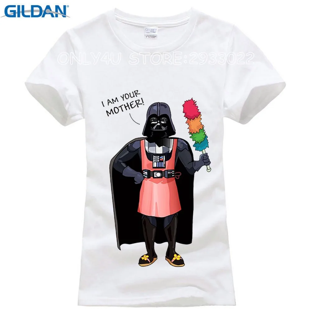 Для женщин летние модные футболки я вашу маму с коротким рукавом Дарт Вейдер