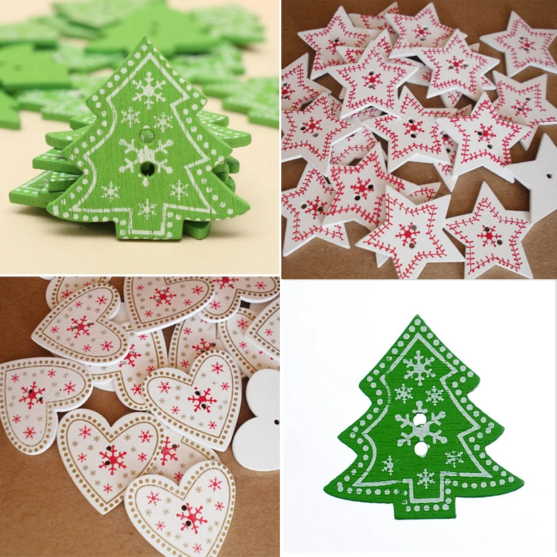 Высокое качество 25 шт. милый Рождественский Декор для шитья скрапбукинга поделки
