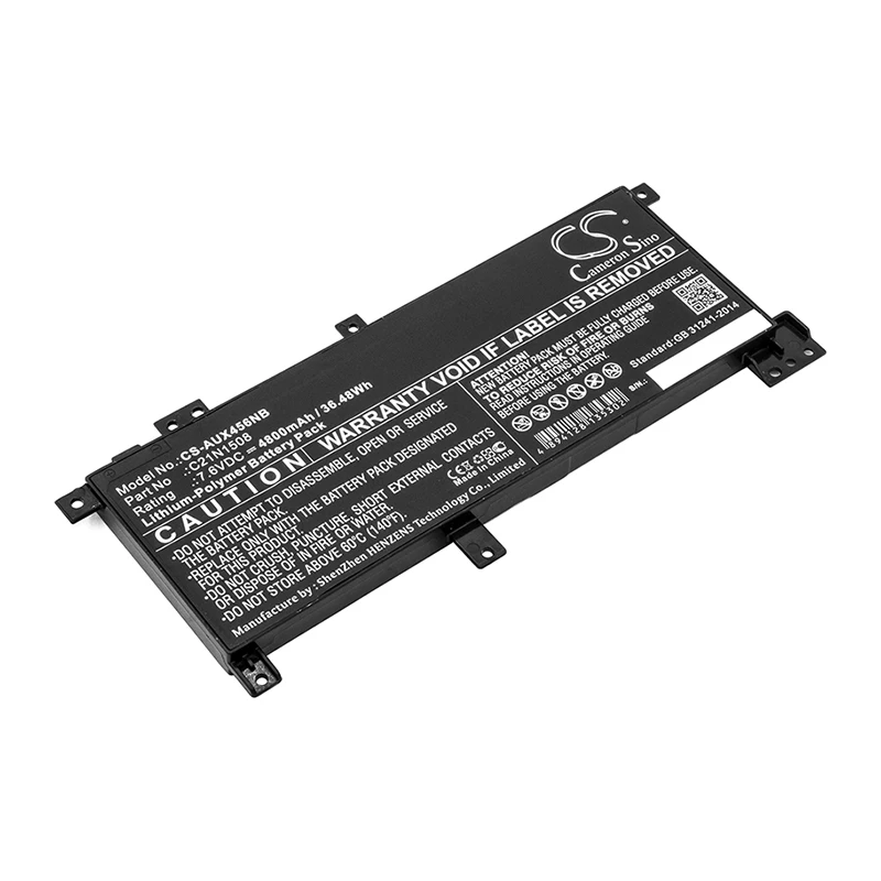 

Аккумулятор Cameron Sino 4800mah для ASUS X456 X456UA X456UF X456UJ X456UR X456UV 0B200-01740100 C21N1508