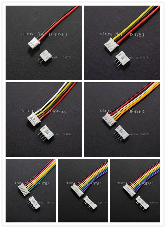 

20 Sets PH 2.0mm JST 2/3/4/5/6/7/8/9/10/12P Pin Female Wire Straight Plug L:200mm
