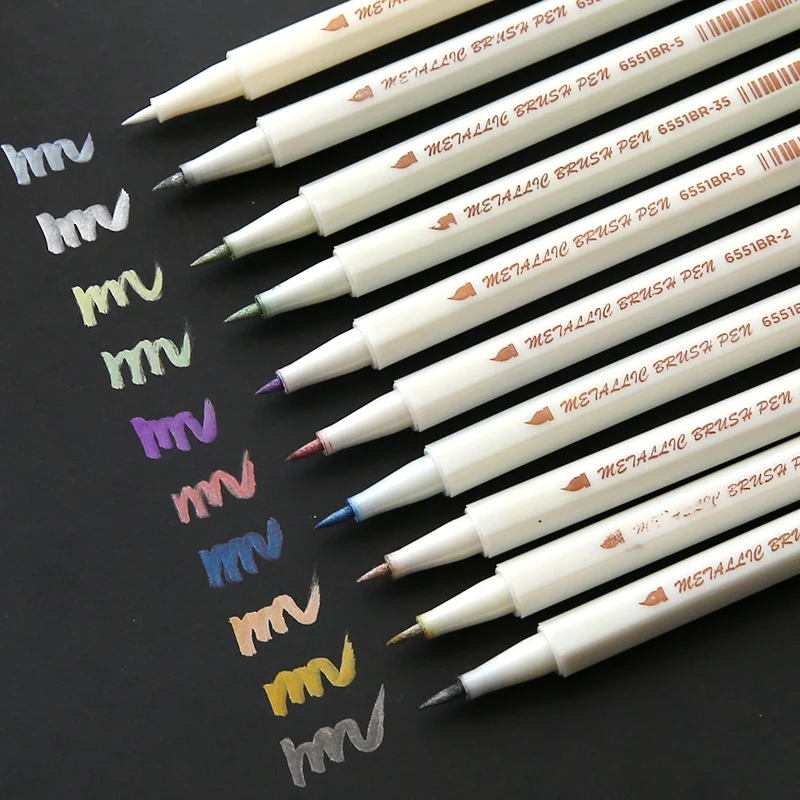 5 шт./компл. металлическая художественная маркерная ручка мягкая авторучка для