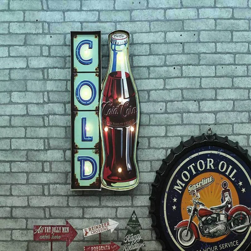 Винтажный светодиодный неоновый Световой короб Cerveja винтажная декоративная