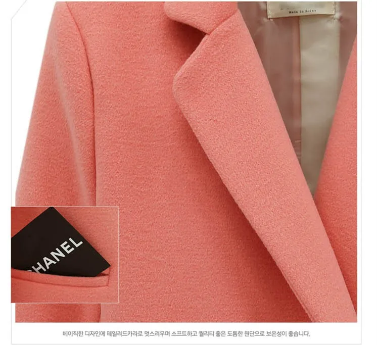 Распродажа шерстяное длинное пальто с v-образным вырезом женские зимние куртки и