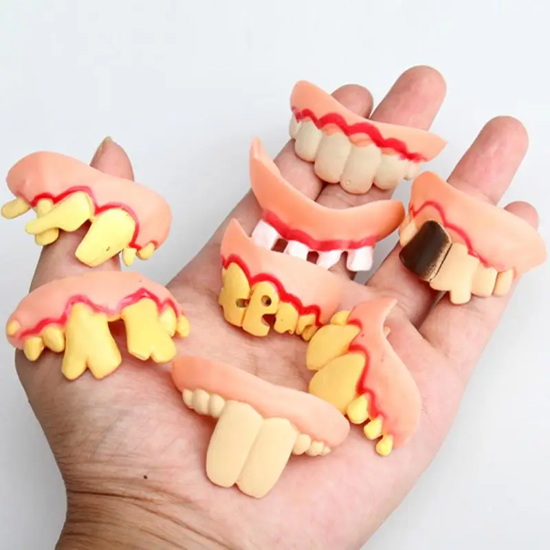 Prank Startle Tooth Halloween Scary Crooked Monster Teeth Novelty Toy Children Adult Horror Practical Jokes Toys | Игрушки и хобби