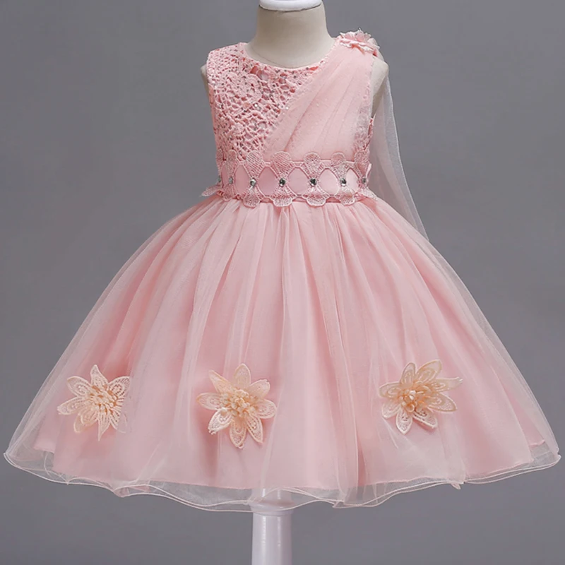 2018 детское платье с вышивкой в виде цветов для девочек черные платья-пачки