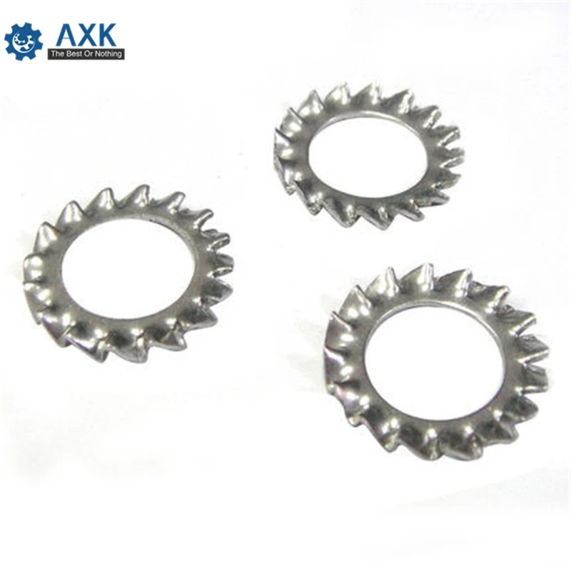 

1000Pcs DIN6798AM2.5 M3 M4 M5 M6 M8 M10 304 Stainle ss Steel A2 Washers External Toothed Gasket Washer Serrated Lock Washer