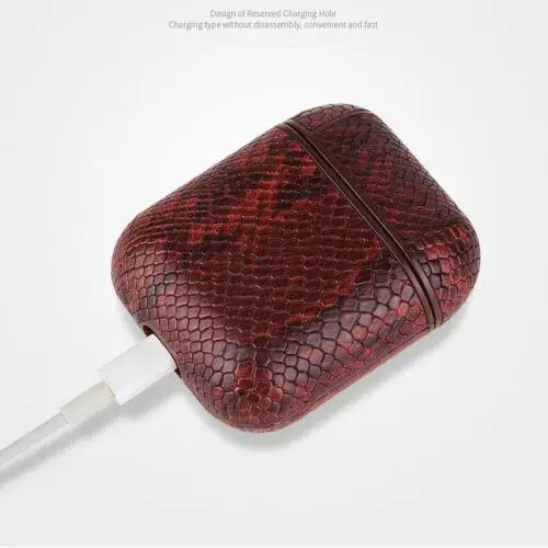 Ostart Новые Роскошные Наушники кожаный защитный чехол для Apple AirPods зарядный чехол