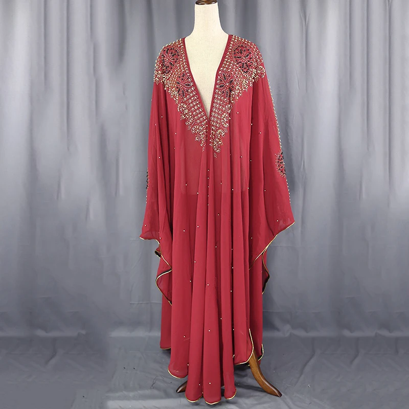 

Женское платье с капюшоном Siskakia Jalabiya Dashiki, украшенное стразами и бисером, в африканском стиле