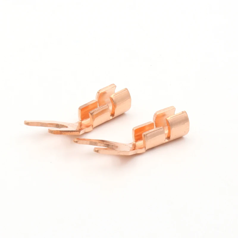 8pcs CMC Solid Copper Spade Plug Speaker Cable Wire Connector HiFi | Электроника