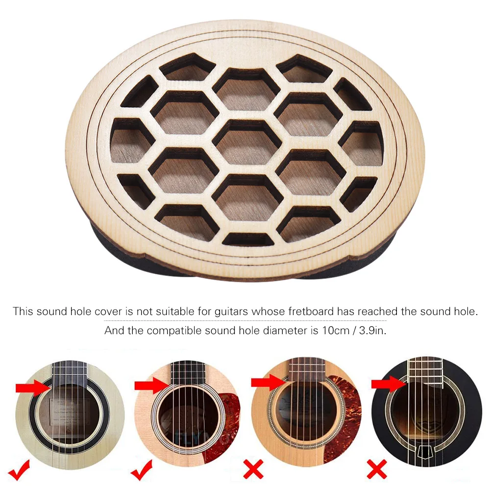 Деревянная гитара Soundhole звуковая Крышка блока отзывы буфера ель дерево для EQ