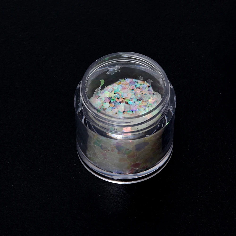 1bottle Mix Mermaid Sequins Star Moon Flakes Nail Art Decorations Heart Holo Shiny Glitters 3d Manicure UV Gel Polish DIY New | Красота и