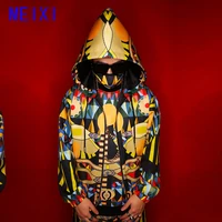 an egyptian style hip hop rocker concert male singers performance hoodie personality nightclub dj