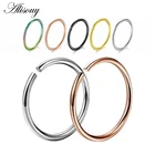 Простые медицинская титановая сталь кольца в нос пирсинг для пупка поддельное кольцо перегородки Daith спиральный пирсинг орбитальные Украшения для тела, 1 шт.