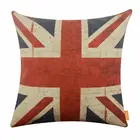 LINKWELL 18х18 дюймов, Национальный флаг Великобритании, Jack, потертый, Роскошный Ретро Наволочка Чехол для подушки, мешковина, чехол для подушки