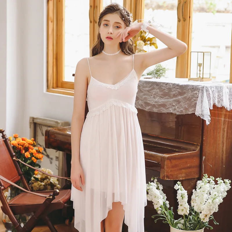 2019 Direct Selling Special Offer Cotton Petal Sleeve Sleeveless Sleeping Skirt Girl Summer Lovely Lady Han Laishibao Loose |