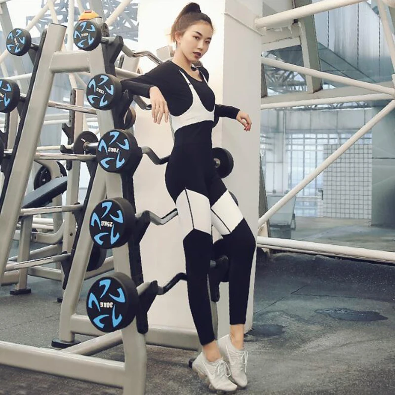 Женский спортивный костюм 2 шт./компл. (Спортивная футболка + сиамские спортивные