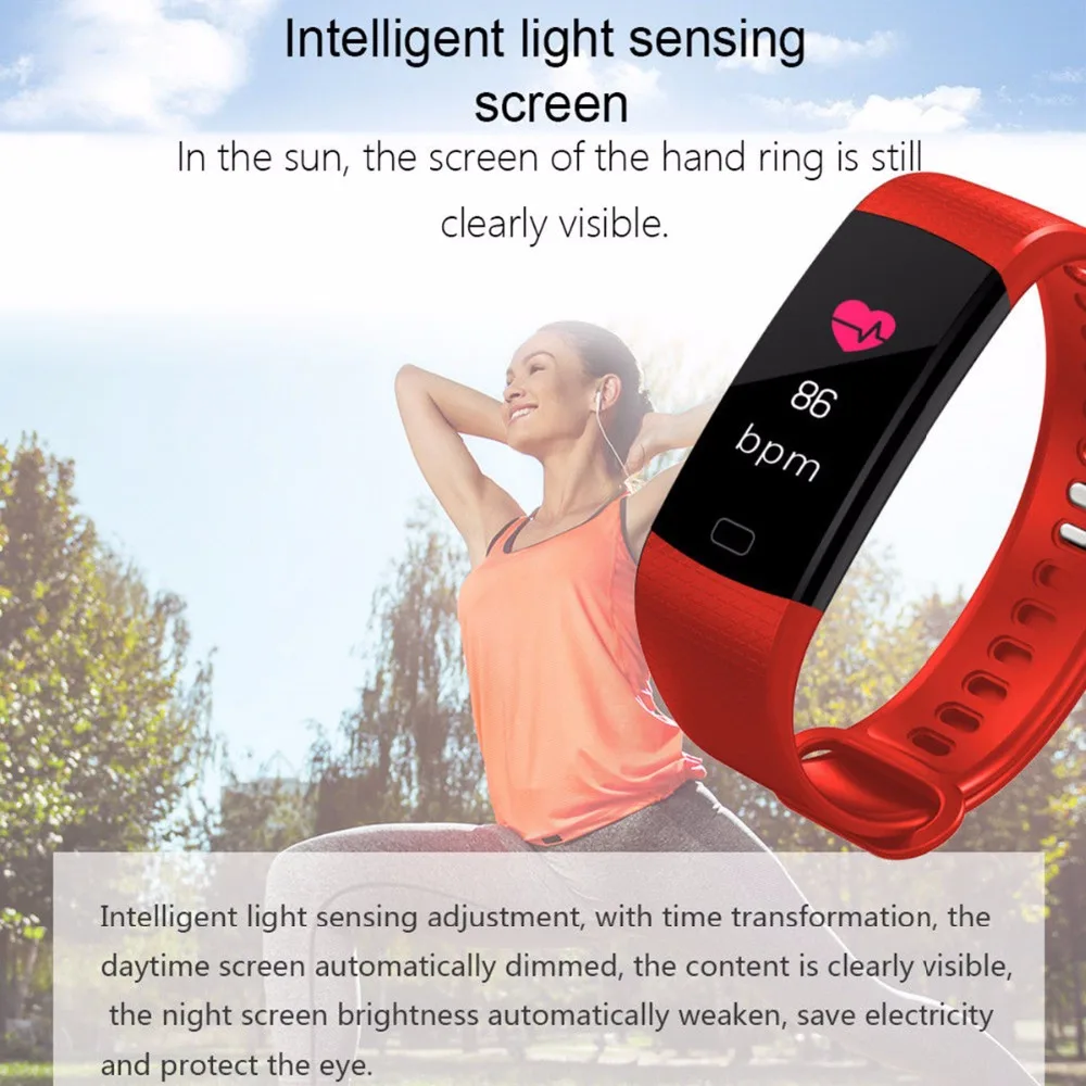 SOONHUA OLED Цвет Экран умный Браслет крови Давление монитор сердечного ритма IP67 Водонепроницаемый спортивные Фитнес трекер Браслет
