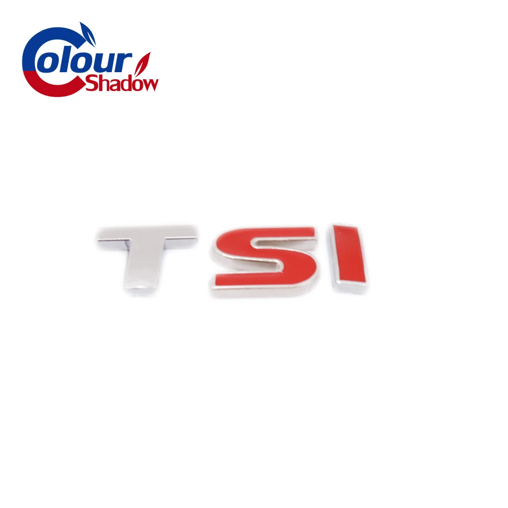 1 шт. красная металлическая эмблема TSI наклейка на автомобиль значок для