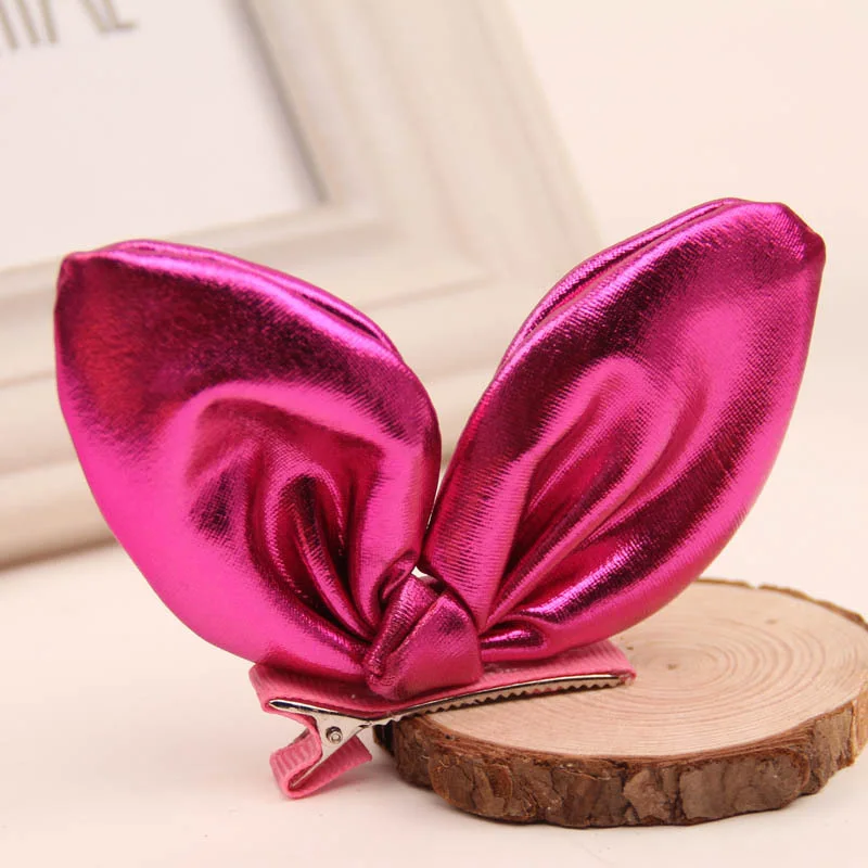 rose red Ruoshui девочек кроличьи уши Шпильки Детские зажимы для волос Симпатичные заколки детские аксессуары для волос набор заколок для волос корейский стиль Головные уборы - Цвет: rose red