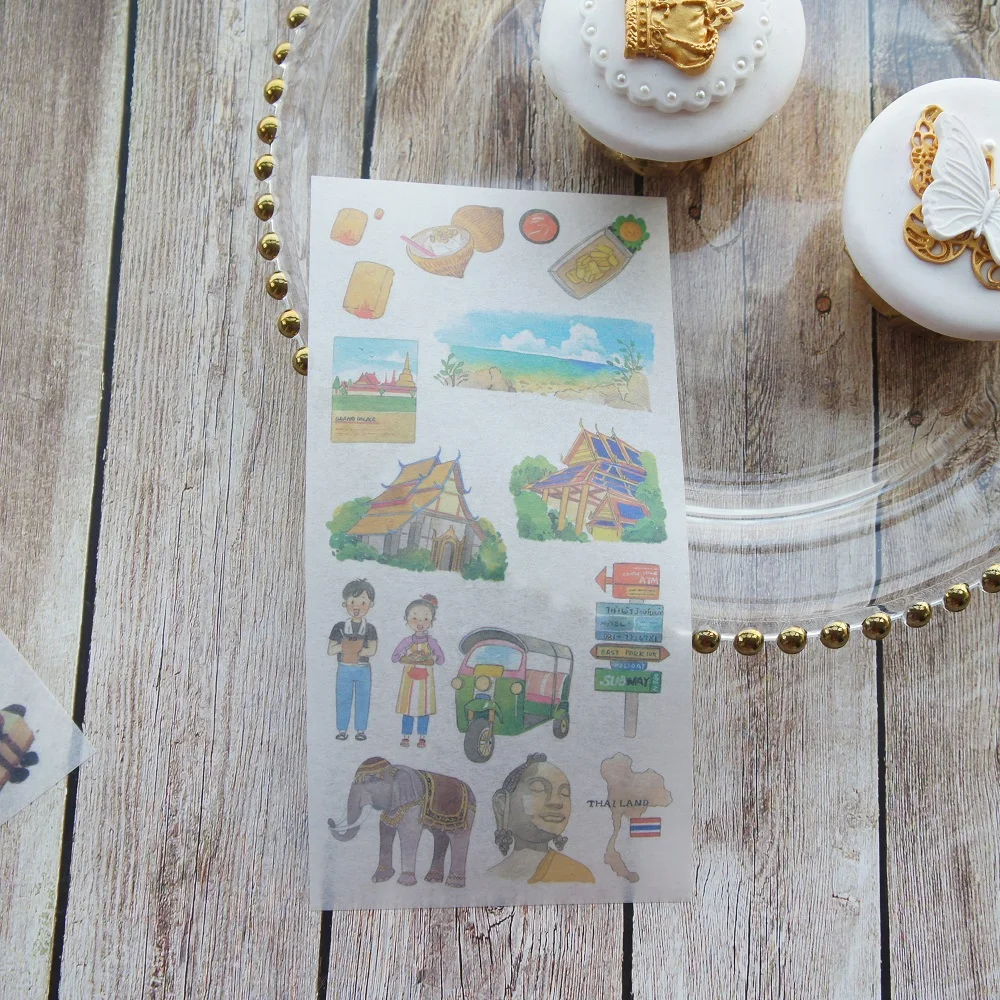 3 Sheets Summer cold drink ice cream party Style Paper Sticker Scrapbooking DIY Gift Packing Label Decoration | Дом и сад