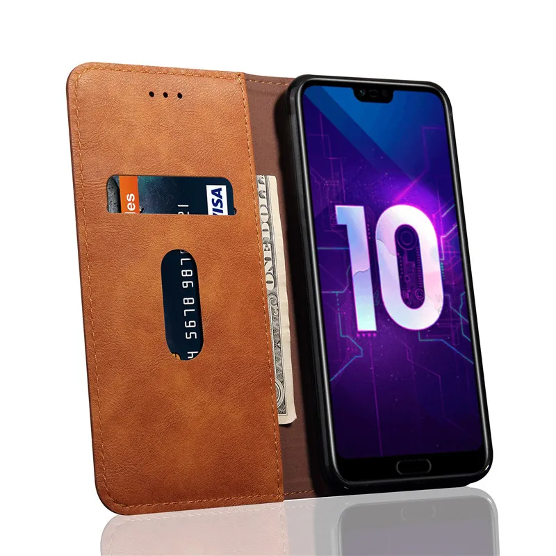 Флип-чехол для huawei honor 10, роскошный кожаный кошелек, подставка, держатель для карт honor 10, чехол для мобильного телефона s, чехол для Hawei honor 10 Etui