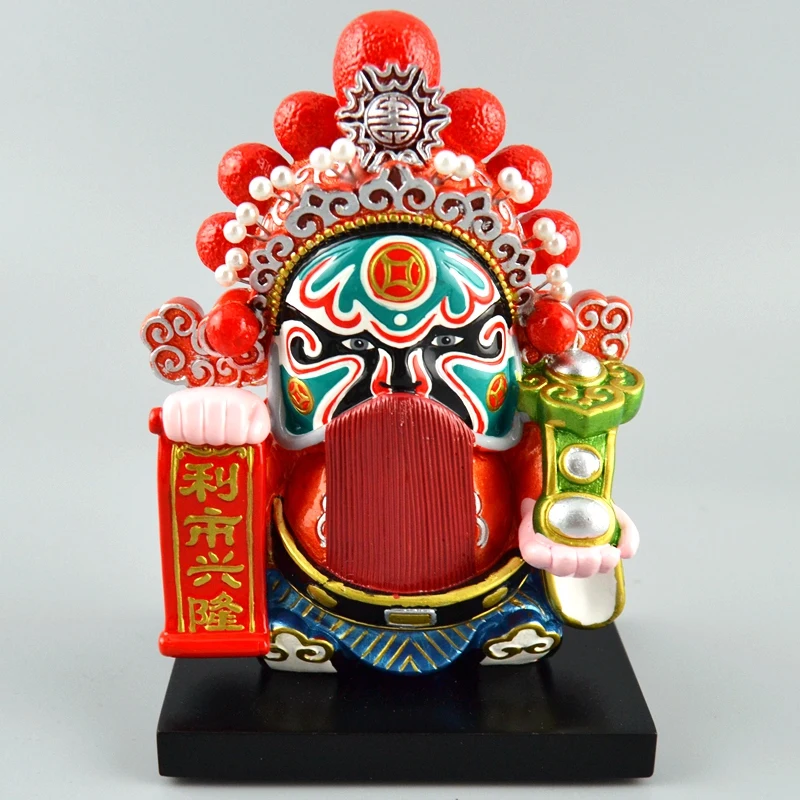 

Chinese Opera Style Drama Face Five Rd Fortuna Ornaments Features Ethnic Handmade Art Home Decoration Crafts Business Gifts