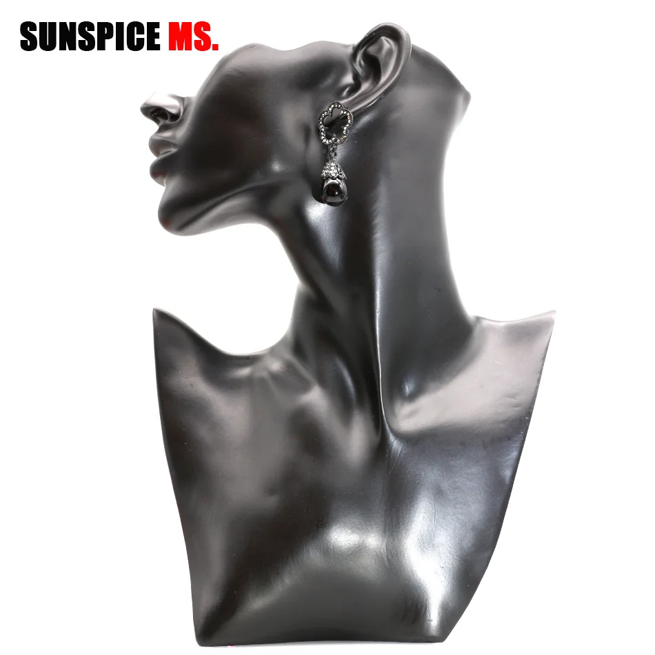 Женские серьги подвески SUNSPICE MS золотого/серебряного цвета с кристаллами и