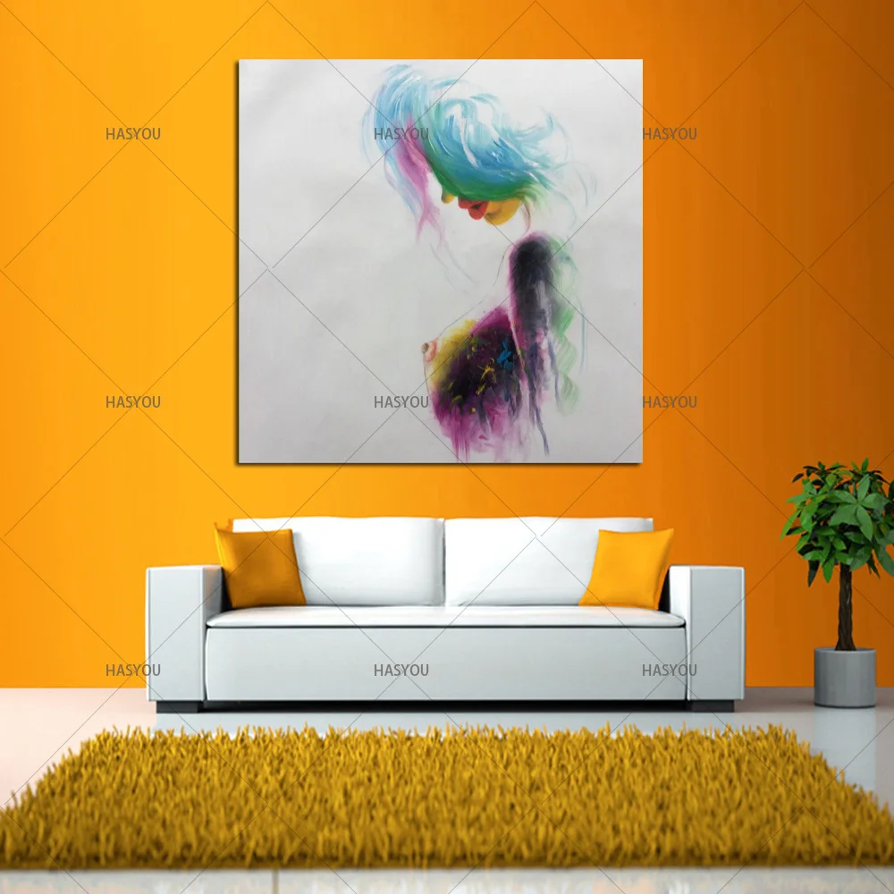 Новая современная живопись обнаженного цвета ручная роспись уникальные идеи