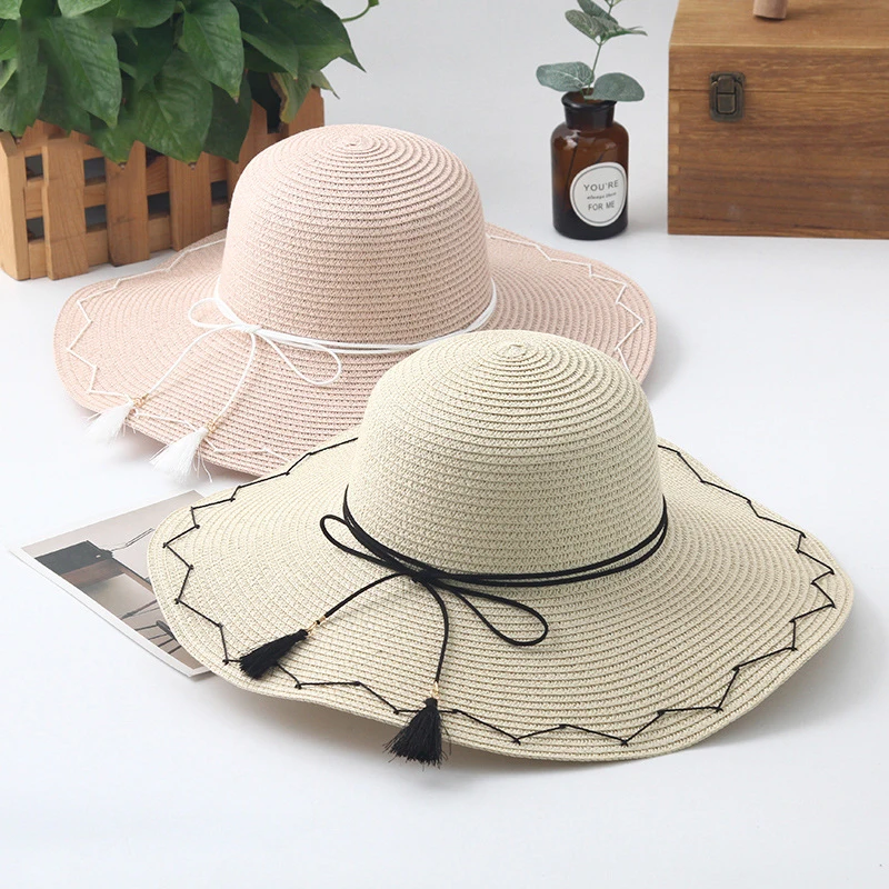 2018 летние Шапки для Для женщин Chapeau Femme шляпа от солнца пляжная соломенная Панама