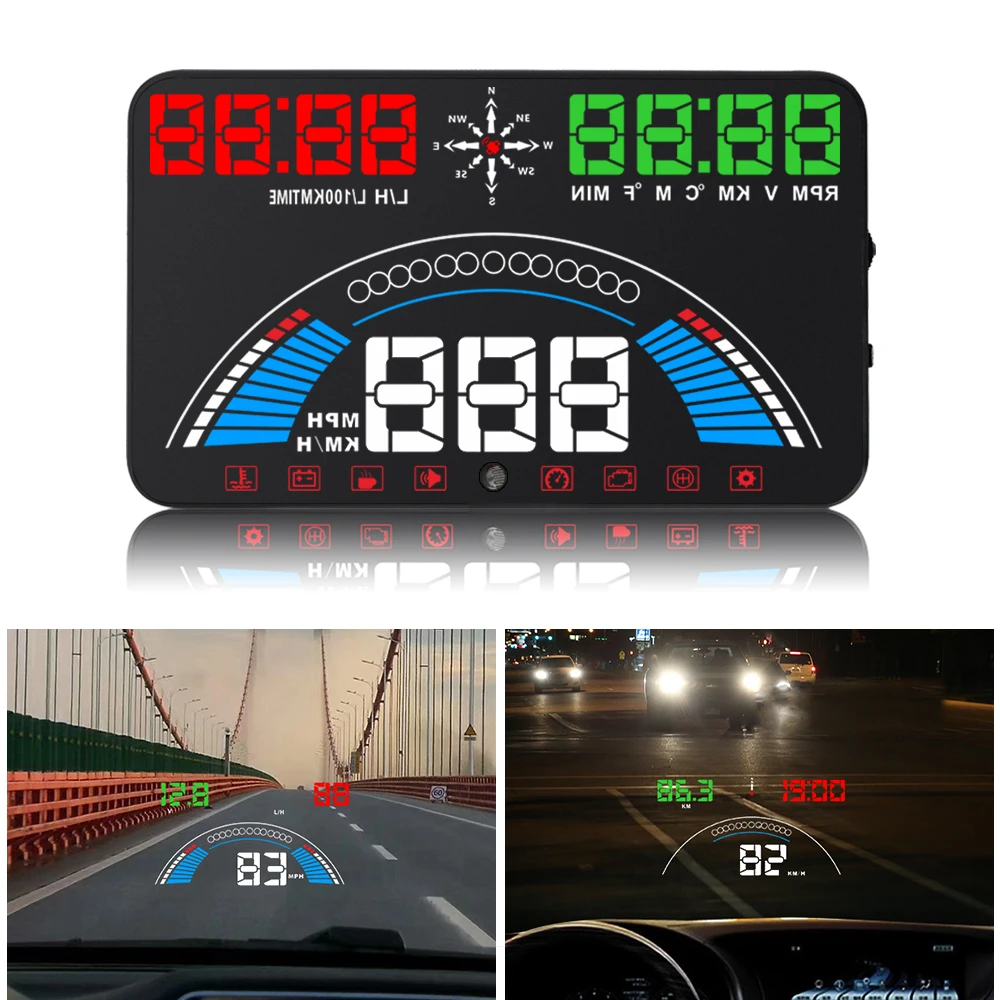 Автомобильный проектор скорости S7 цифровой прибор OBD 2 с GPS дисплеем|Проекционный