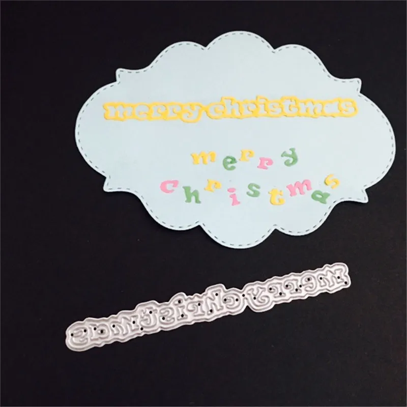 Naifumodo веселое рождественское слово металлическая штамповка для скрапбукинга