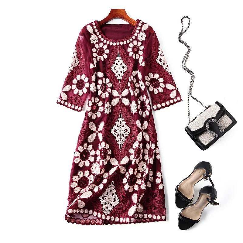 XXXXL Vestidos De Festa Летние Модные Коктейльные Вечерние женские ткань с аппликациями Вышивка Bodycon Оболочка женское платье