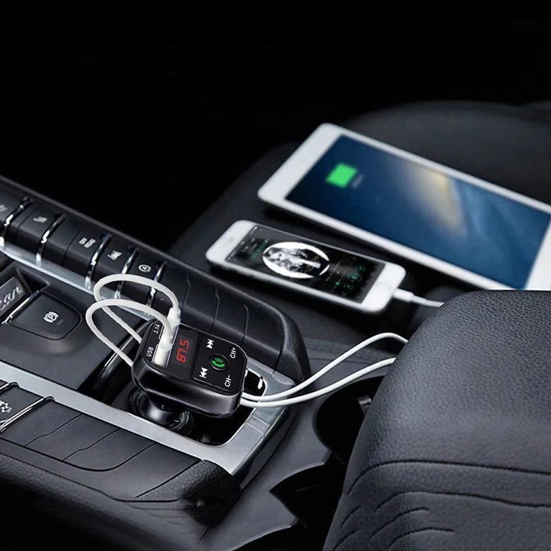 Bluetooth автомобильный fm-передатчик беспроводной радио адаптер USB зарядное
