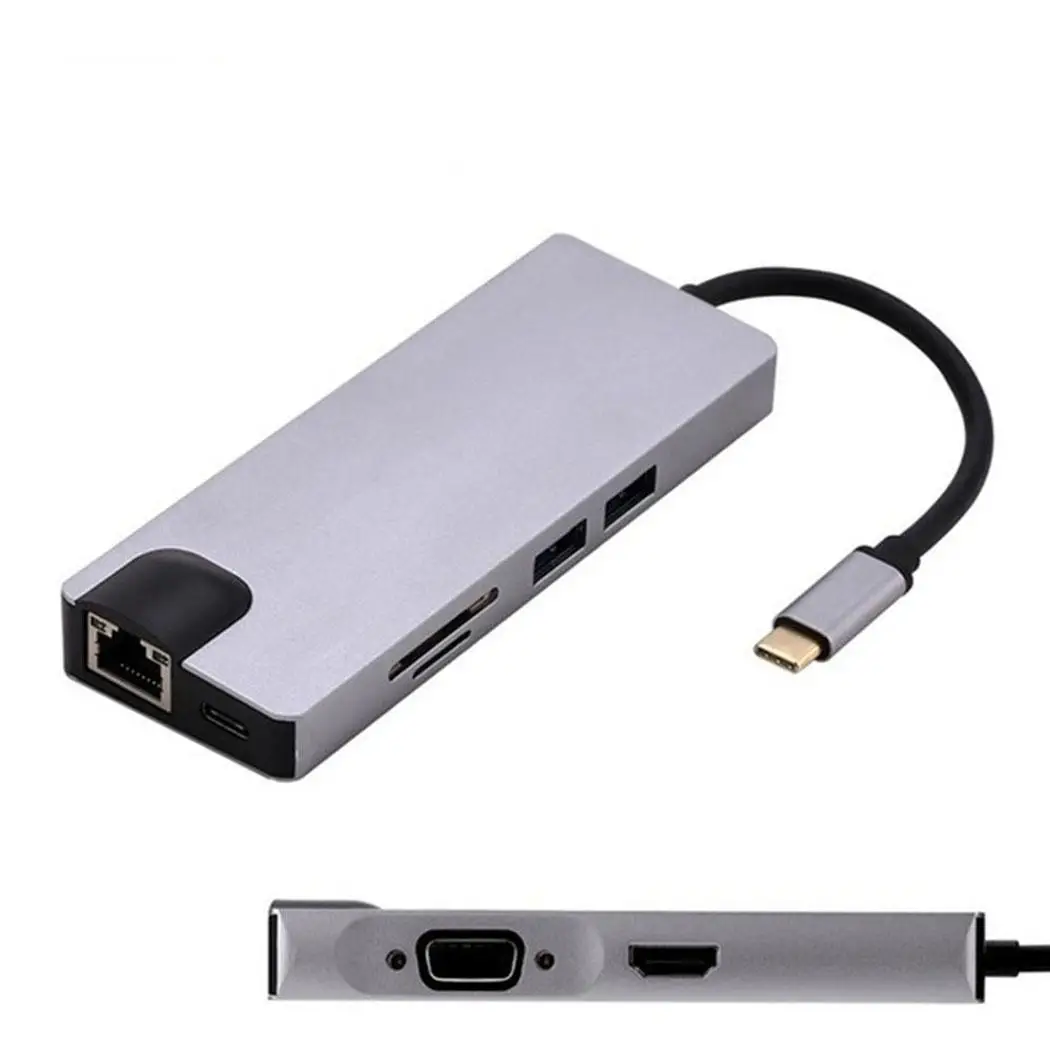 Type-C к RJ45 type-C док-станция USB3.1 многофункциональный конвертер type-c HDMI адаптер |
