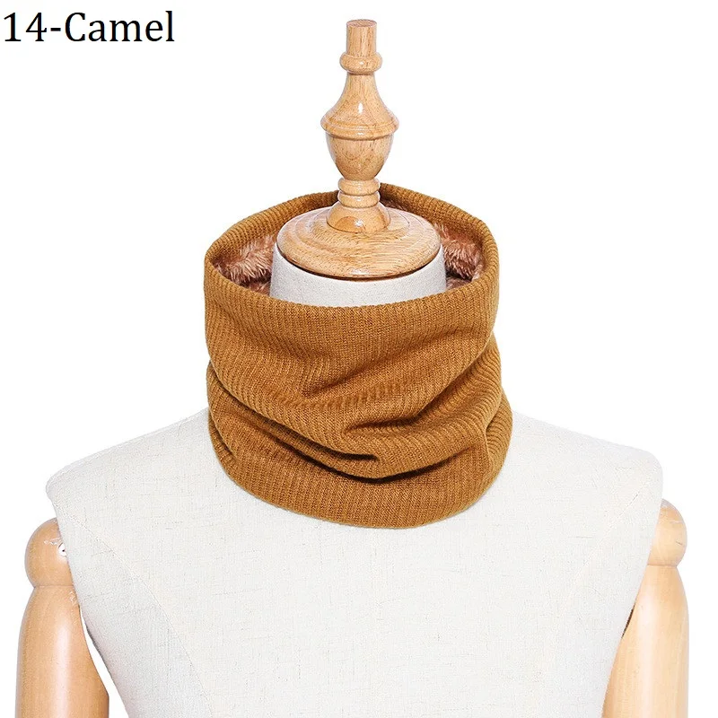 Camel Новинка, шерстяной Теплый зимний шарф для мужчин и женщин, вязаный шарф с кольцом, шарф, шарф унисекс, кашемировый шарф, флисовые шарфы для женщин - Цвет: Camel