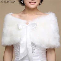 2021 women wedding jacket fur bolero wraps outerwear winter warm bride accessories
