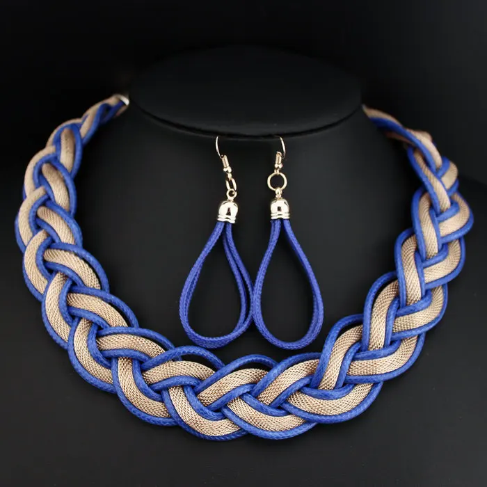 Женский Цветной Ювелирный Комплект элегантный комплект украшений ручной работы