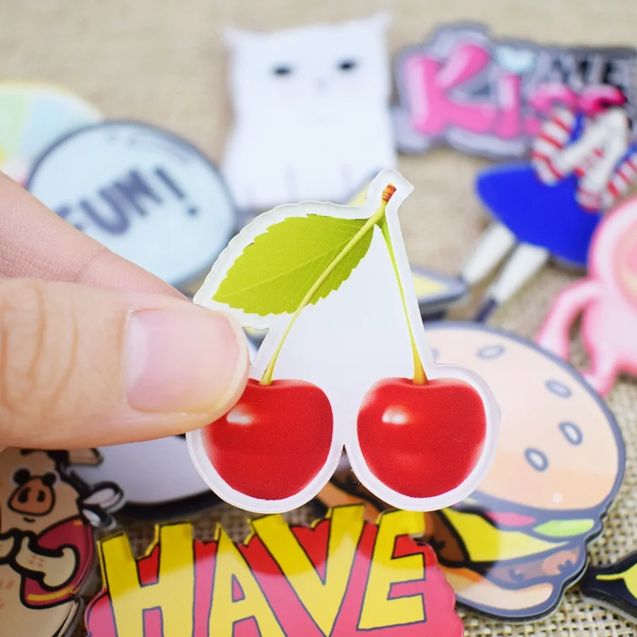 Горячие значки аниме для одежды kawaii значок акриловые значки модная одежда рюкзак с нашивками Кнопка булавка еда Фрукты акриловая брошь un