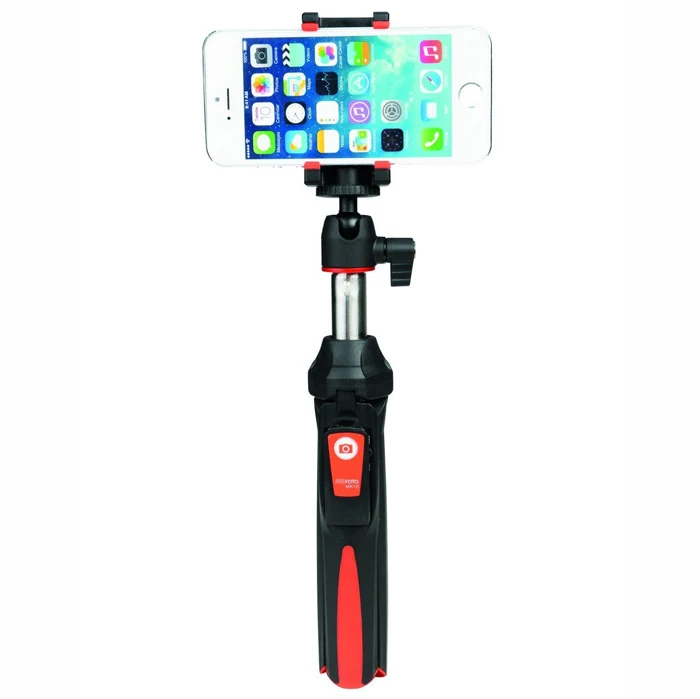Red Benro MK10 ручной и штатив комбо селфи палка с Bluetooth пульт и GoPro адаптер для iPhone 7 8 Plus X samsung S10 huawei Gopro - Цвет: Red