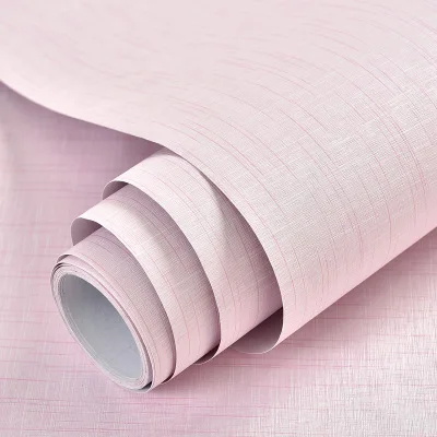 SL pink Толстые самоклеящиеся серые льняные одноцветные обои для гостиной, ТВ фон, водостойкая Наклейка на стену для общежития Vliny - Цвет: SL pink