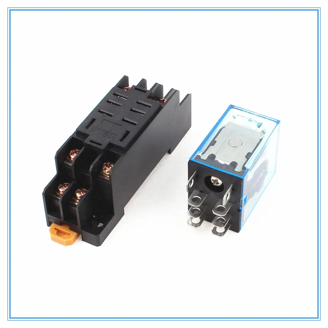 220/240V AC 10A 8PIN Coil Power Relay DPDT LY2NJ HH62P HHC68A-2Z With Socket Base