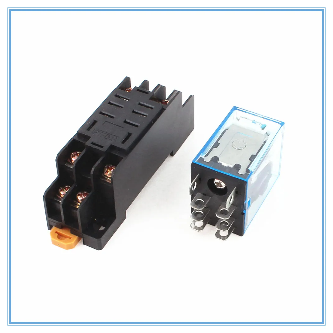 

220/240V AC 10A 8PIN Coil Power Relay DPDT LY2NJ HH62P HHC68A-2Z With Socket Base