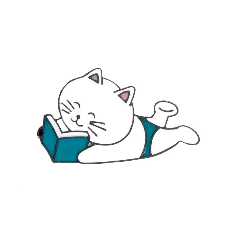 Dreamtop Cute Enamel Pin Brooches For Women Girl Cartoon Creative Animal Cat Brooch Pins Demin Bag Shirts Badge Fit Kids B42 | Украшения и