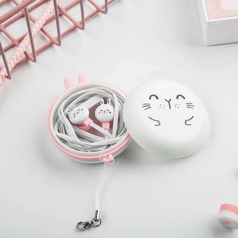 CHICLITS High Quality Lovely Cartoon Rabbit Earphones Stereo Music Universal Earplugs For OPPO VIVO Mp3 Player fone de ouvido |