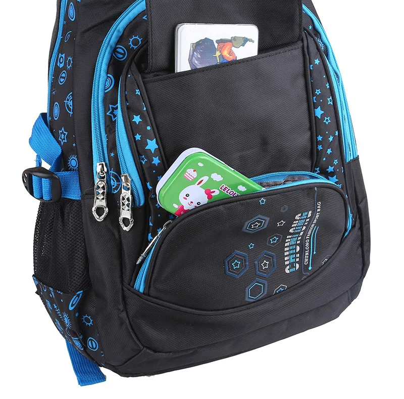 2018 новых мальчиков школьные сумки большой емкости Оксфорд геометрическим