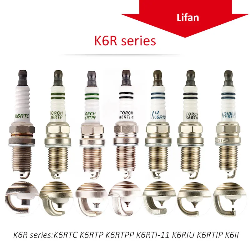 4 шт./лот, китайские оригинальные свечи зажигания для факела серии K6R для LIFAN 820 ;BREEZ;CEBRIUM;CELLIYA (530);SMILY;SOLANO;X50;X60